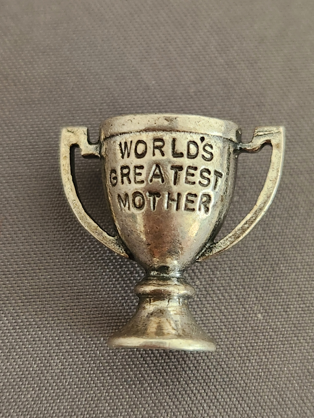 "World's Greatest Mother" Trophy Charm -Sterling Silver